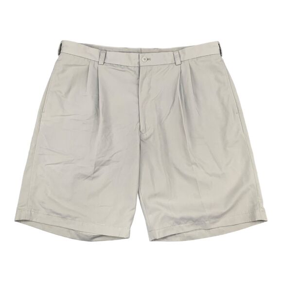 Vintage Bolle Golf Shorts Mens 38 Herb Green Pleated Front Performance Chino - Picture 1 of 10